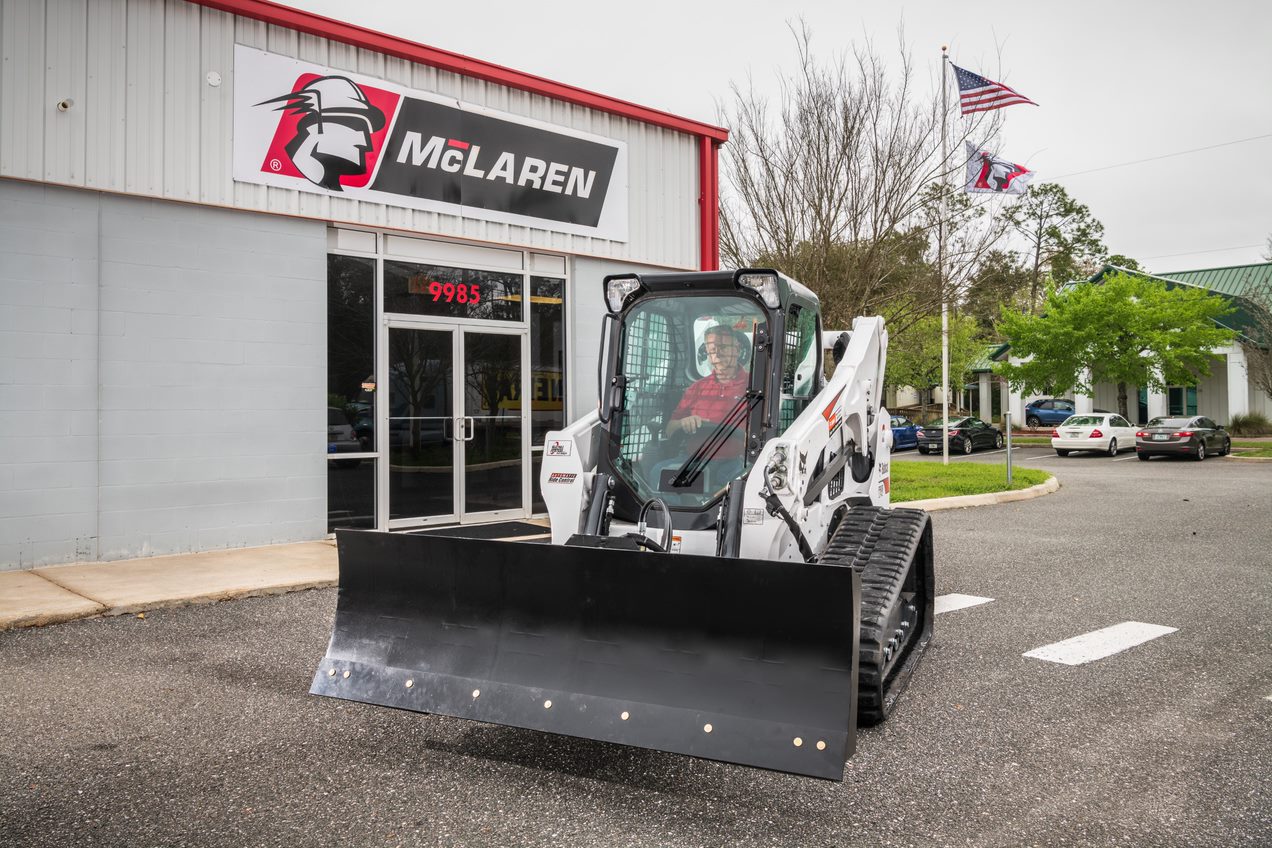 grader blade on skid steer loader