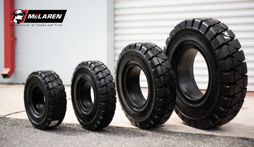 mclaren solid pneumatic forklift tires